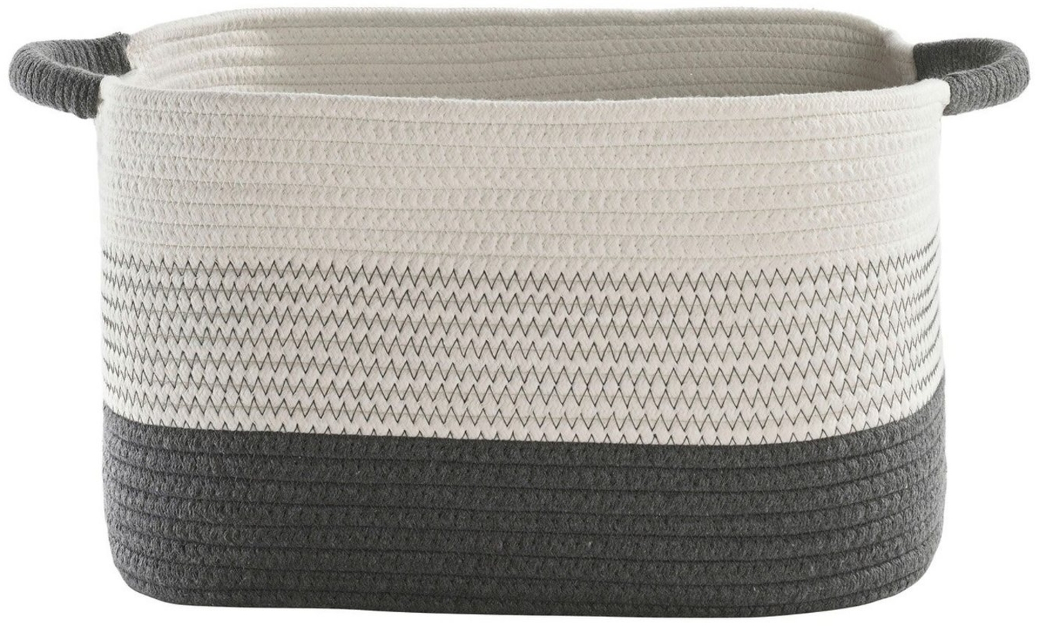 casa NOVA Aufbewahrungskorb BELIOS, Korb, Weiß, Grau, 39 x 23 cm (1 St) Bild 1