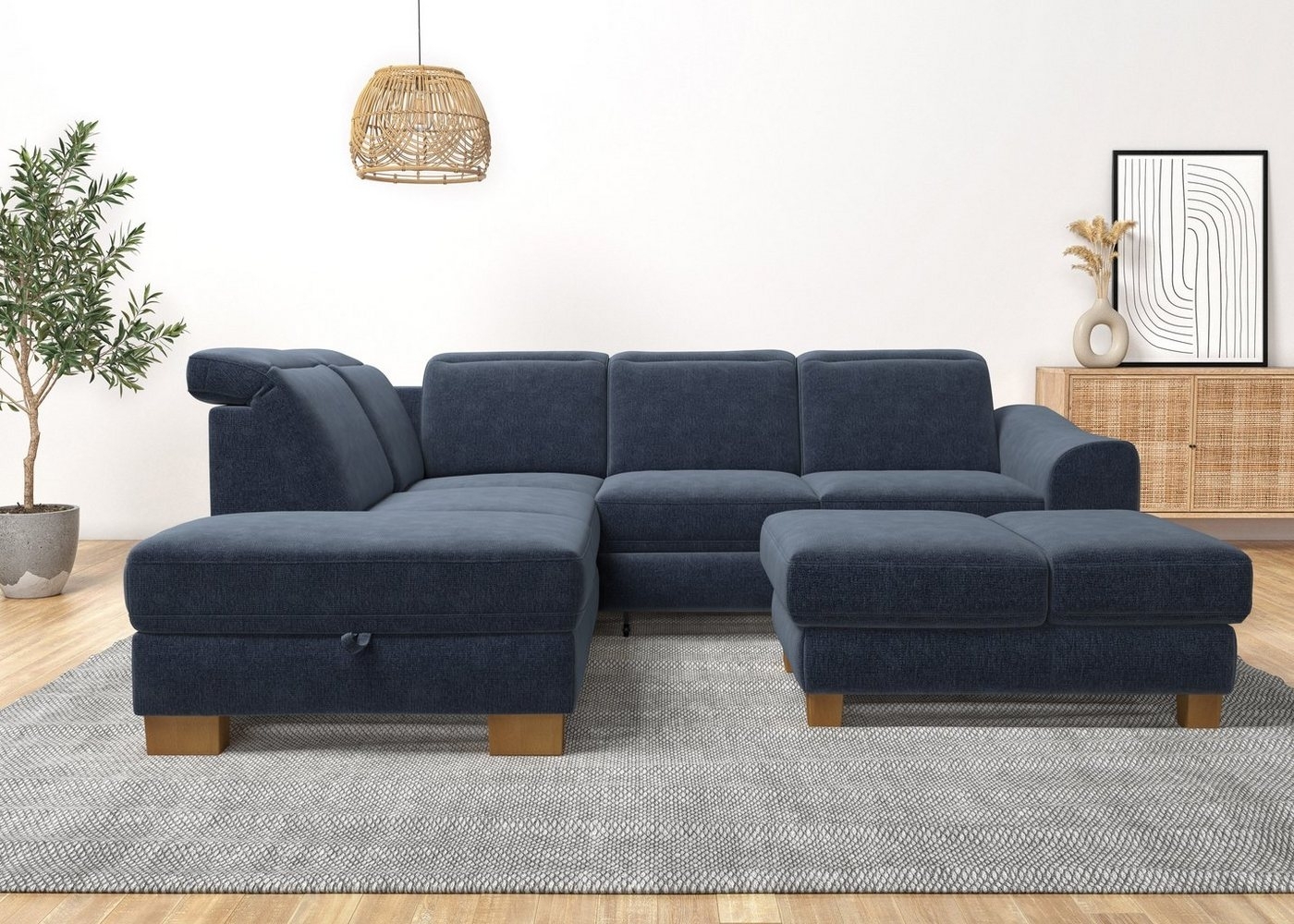 Home affaire Ecksofa Dundee L-Form, wahlweise mit Kopfteilverstellung und zusätzlich mit Bettfunktion Bild 1