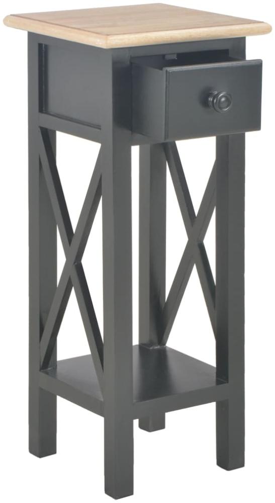 vidaXL Beistelltisch Schwarz 27 x 27 x 65,5 cm Holz 280059 Bild 1
