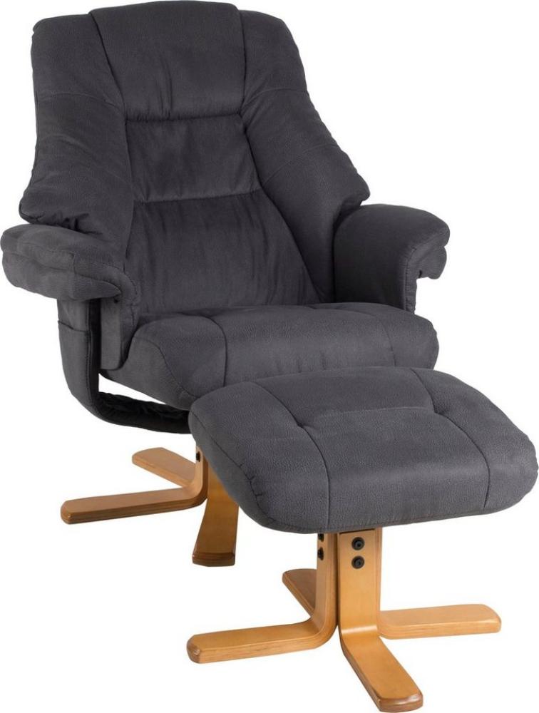 Duo Collection TV-Sessel Bordeaux, mit Hocker und Relaxfunktion, 360 Grad drehbar Bild 1