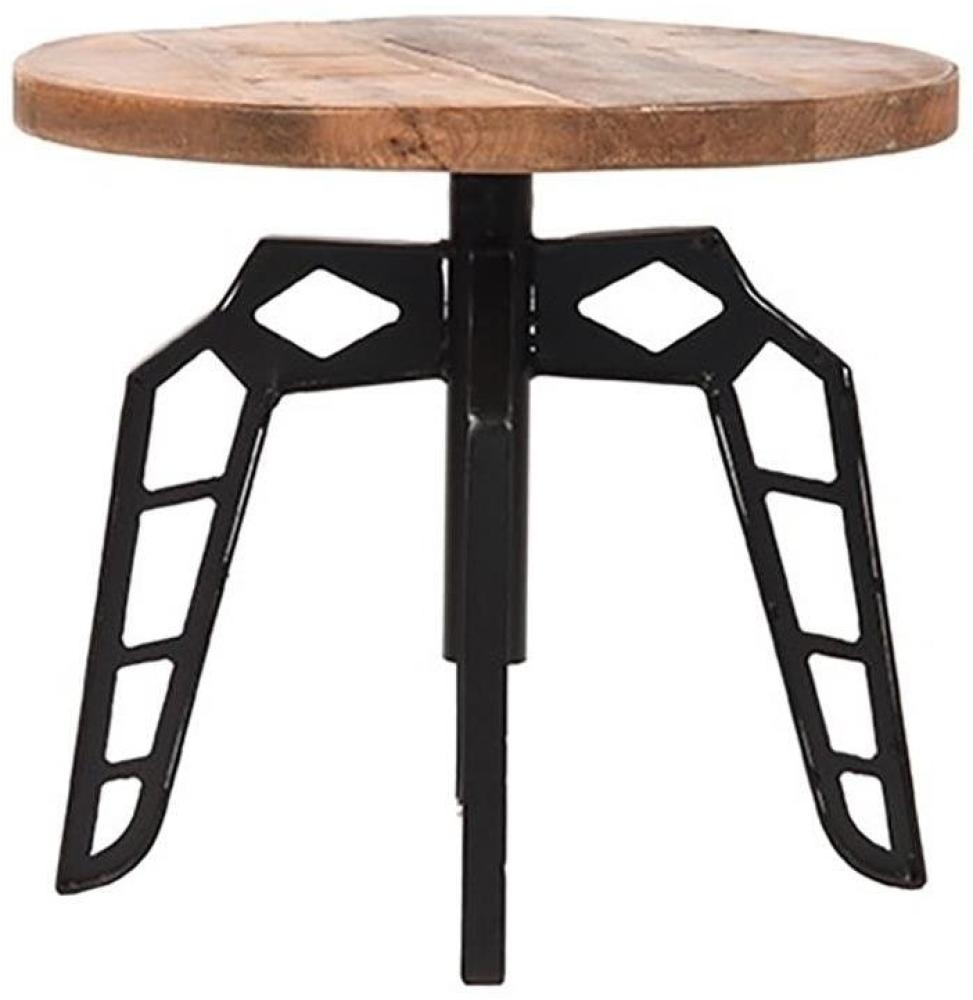 LABEL51 Beistelltisch Pebble Rund Industrial Style Schwarz Ø 45 cm Bild 1