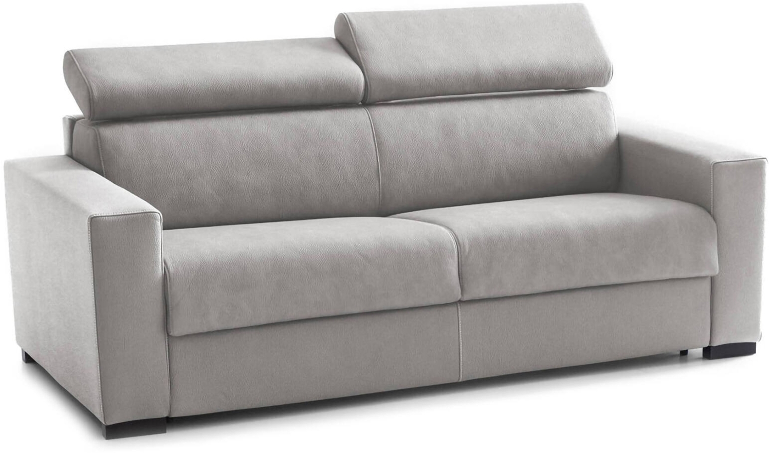 Dmora 2-Sitzer Schlafsofa Aieie, Wohnzimmersofa mit drehbarer Öffnung, verstellbare Kopfstützen und schmale Armlehnen, 100 % Made in Italy, 180 x 95 x 85 cm, Grau Bild 1