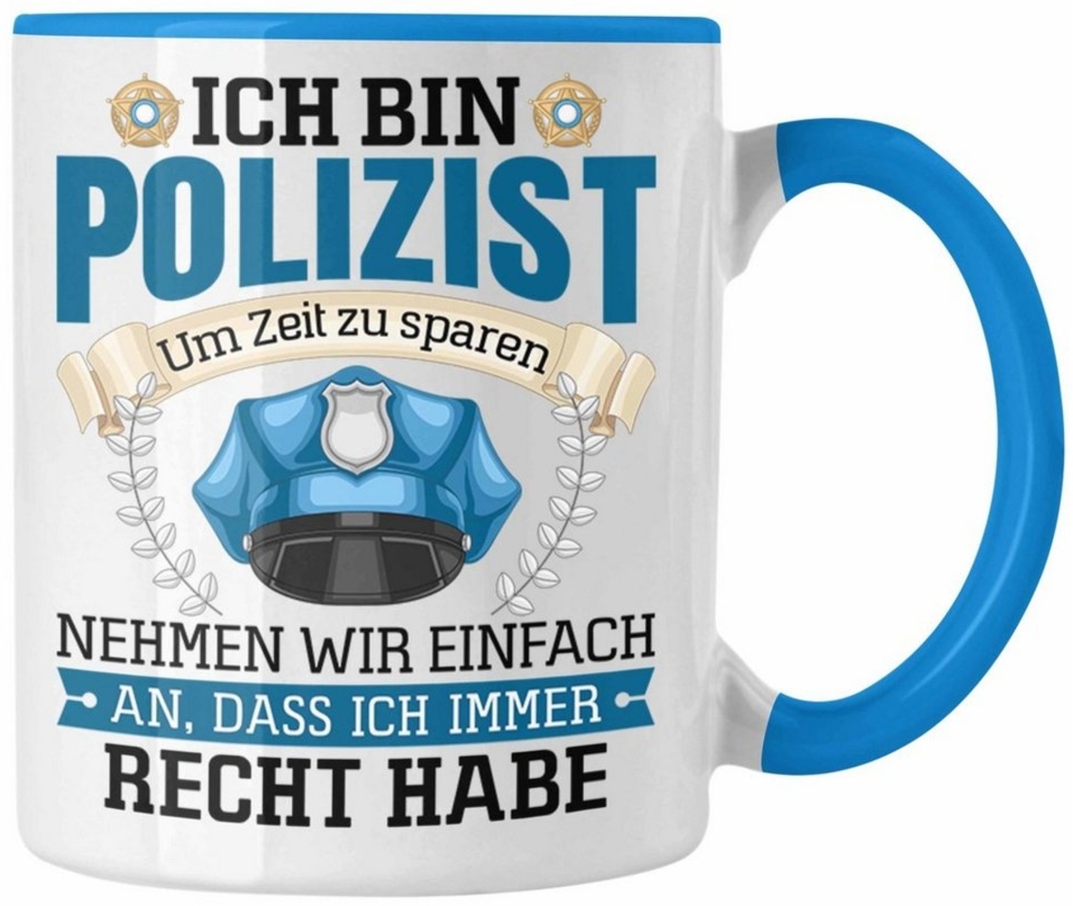 Trendation Tasse Polizist Tasse Geschenk Lustiger Spruch Männer Bester Polizei Bild 1