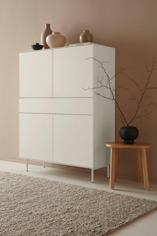 LeGer Home by Lena Gercke Highboard Essentials, Höhe: 144cm, MDF lackiert, Push-to-open-Funktion Bild 1