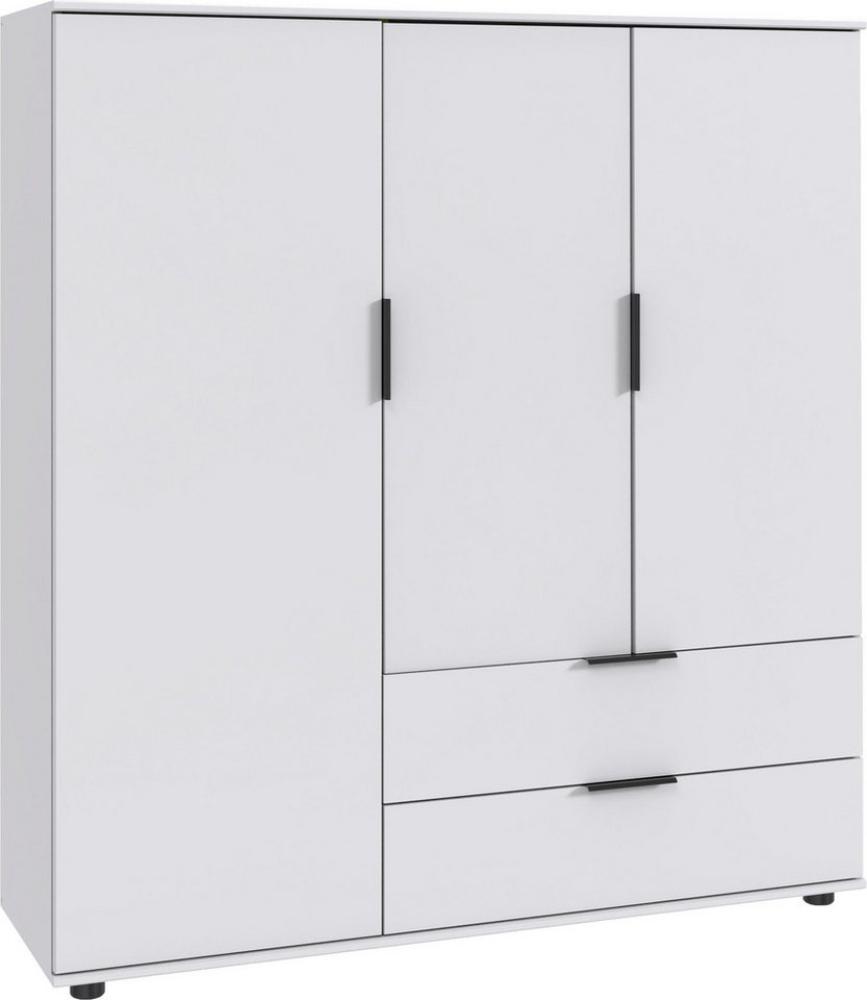 Wimex Wäscheschrank Easy Plus Kleiderschrank Garderobe 2 Schubladen, 81 oder 130cm breit in verschiedenen Farben, moderne Optik mit schwarzen Metallgriffen Bild 1