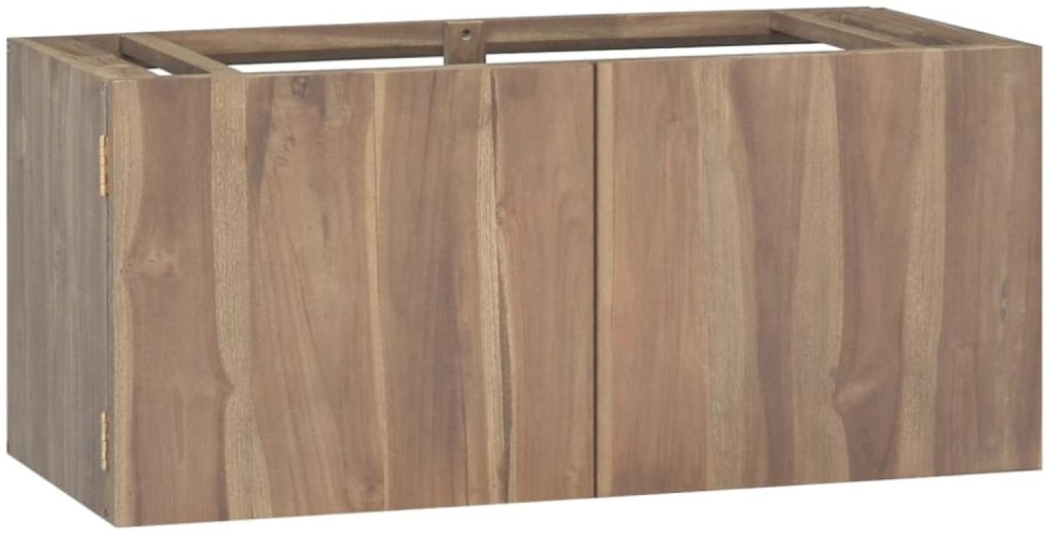 vidaXL Wand-Badschrank 90x39x40 cm Massivholz Teak 338254 Bild 1