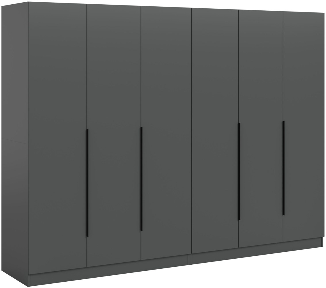 Kleiderschrankkombination Alvas (B/H/T: 240x180x52 cm) in anthrazit und anthrazit Bild 1