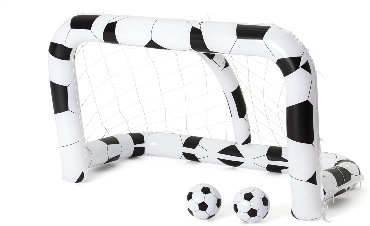 Bestway Fußballtor mit 2 Bällen, PVC weiß / schwarz, 213 x 117 x 125 cm Bild 1