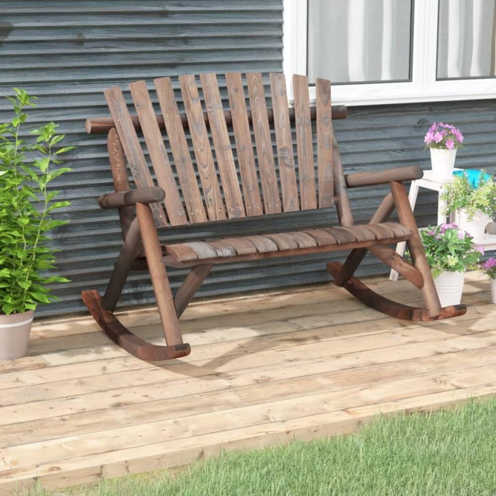 vidaXL Garten-Schaukelbank 2-Sitzer 123x96x102 cm Massivholz Fichte 363350 Bild 1