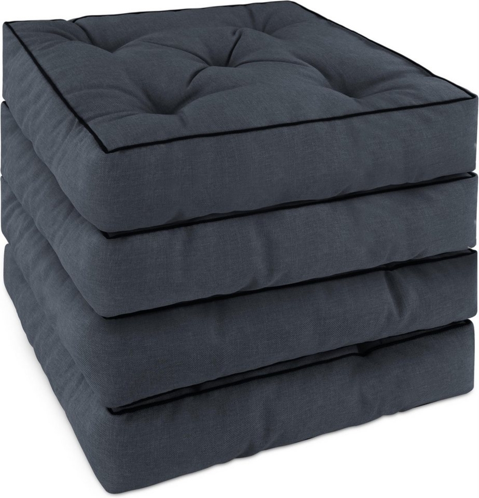 Aspero Sitzauflage 4 Stuhlkissen 40x40 cm Padua, Gepolsterte Outdoor Auflage mit Steppung Bild 1
