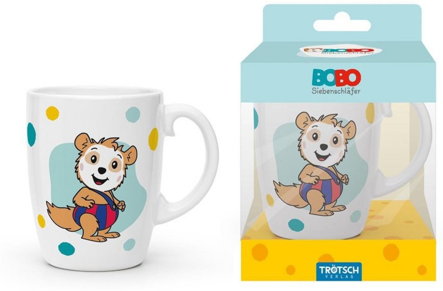 Trötsch Verlag Tasse Trötsch Bobo Siebenschläfer Kindertasse blau Geschenktasse aus Porz... Bild 1