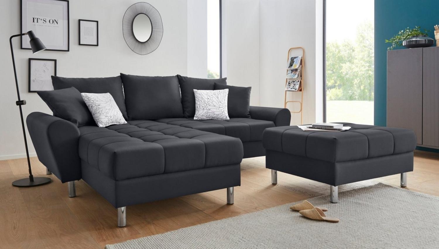 COLLECTION AB Ecksofa Rada L-Form, inklusive Hocker, Bettfunktion und Federkern Bild 1