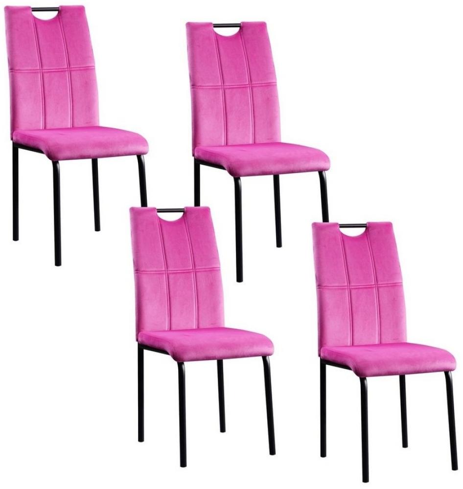 HTI-Living Esszimmerstuhl Stuhl Denton Velvet Pink (Set, 4 St), Esszimmerstuhl Samt Bild 1