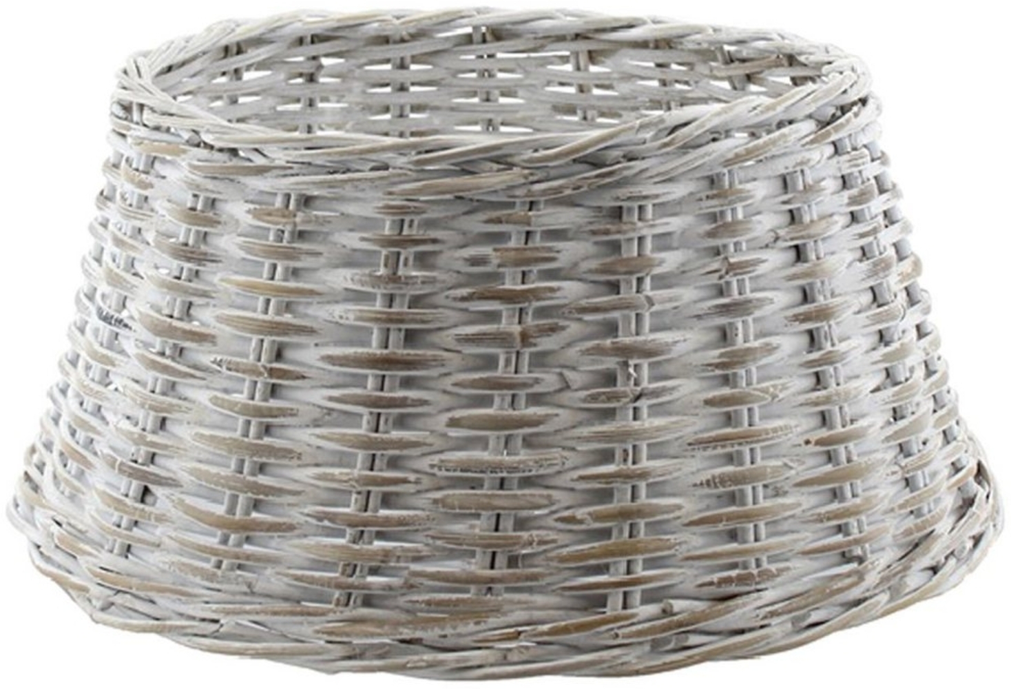 Spetebo Weihnachtsbaumdecke Rattan Weihnachtsbaumrock aus Weide 60 cm - weiß (1-tlg), Abdeckung für den Christbaum Ständer Bild 1