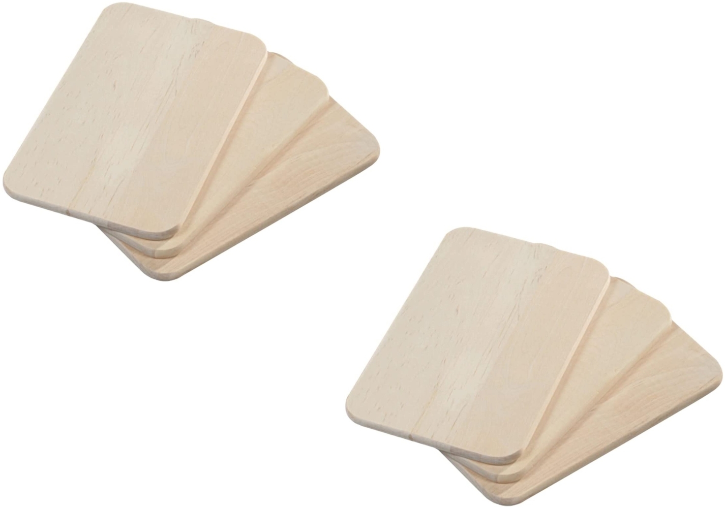 Kesper 69003 | Frühstücksbrettchen aus Birkenholz, 6-er Pack, 23 x 15 x 1 cm Bild 1