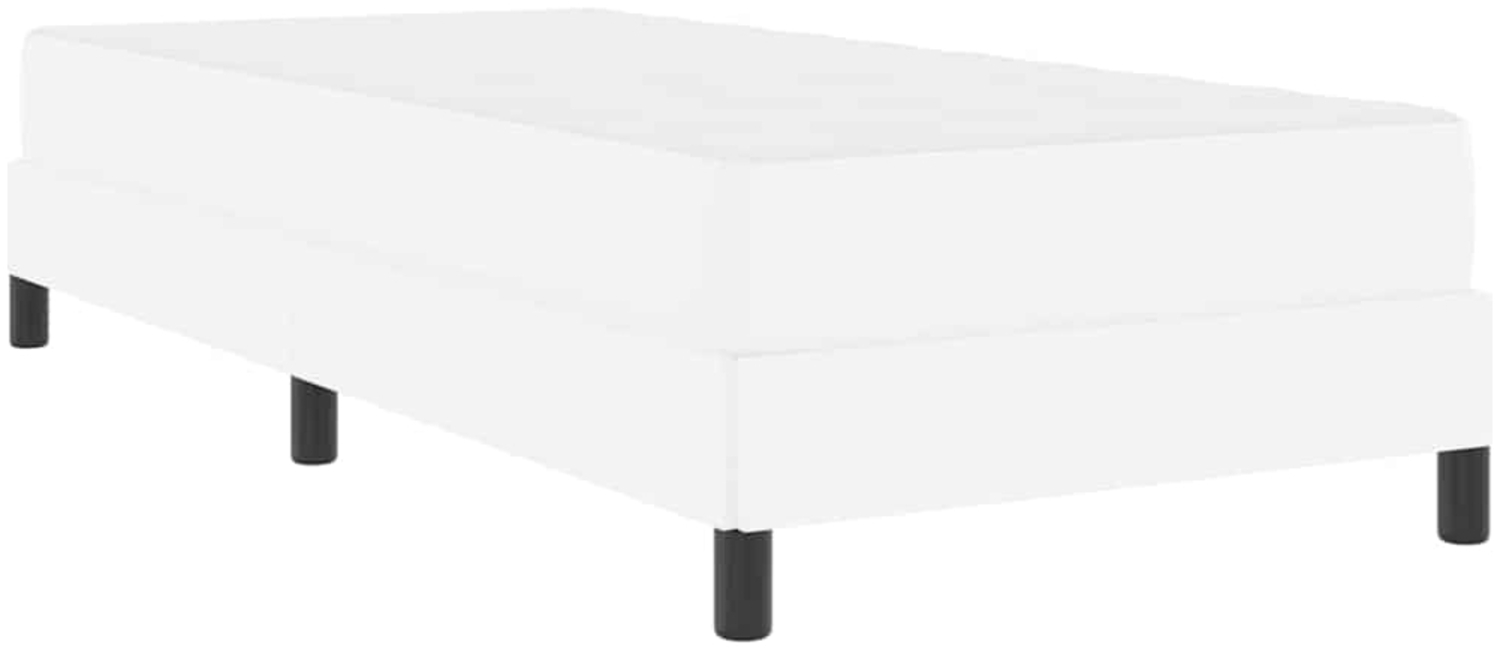 vidaXL Bett mit Matratze Reinweiß 100 x 200 cm Kunstleder 3398614 Bild 1