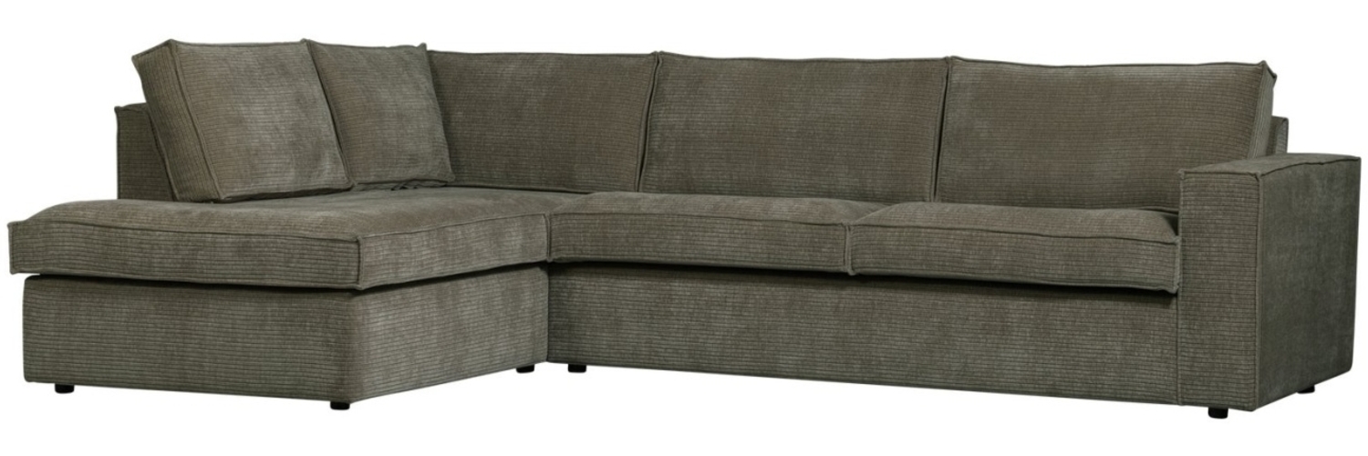 Ecksofa Hajo mit Cordbezug Links, Forest Bild 1