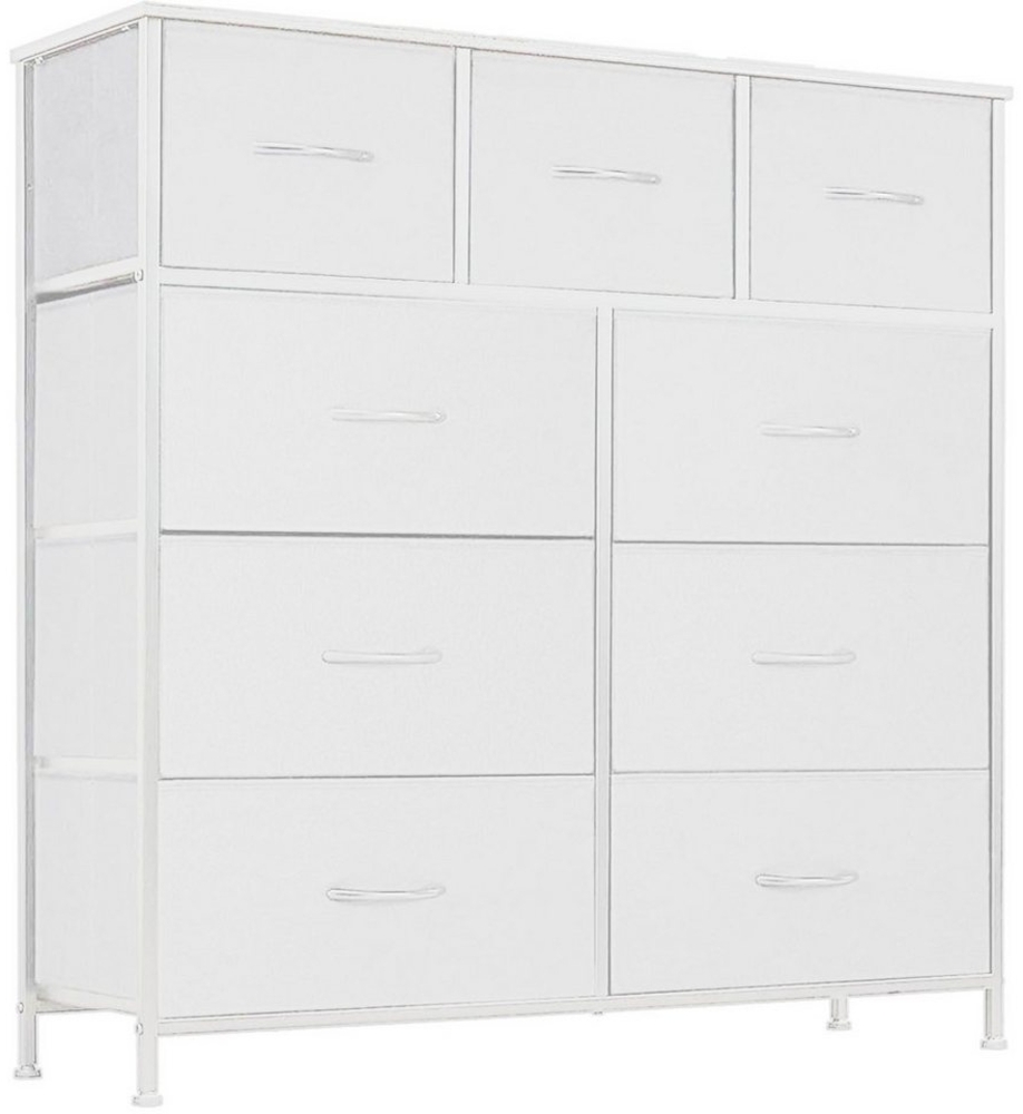 SURFOU Schubkastenkommode Kommode Stoff 9 Schubladen Sideboard Mehrzweckschrank (Schubladenschrank), für Schlafzimmer Wohnzimmer, Kinderzimmer, Flur, Aufbewahrungsschrank Bild 1