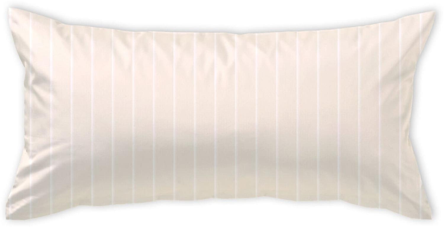 Curt Bauer Mako-Brokat-Damast Bettwäsche Belluno|Kissenbezug einzeln 40x80 cm| beige Bild 1