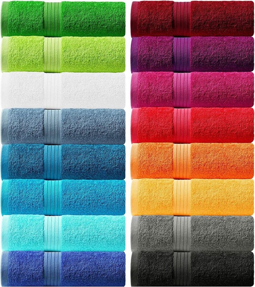 Lashuma Handtücher Linz, Frottee (2-St), Hochwertiges Handtuch Set blau 50x100 cm Bild 1