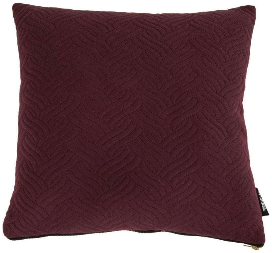 House Nordic Ferrel Kissen in bordeaux rot, 45x45 cm Bild 1
