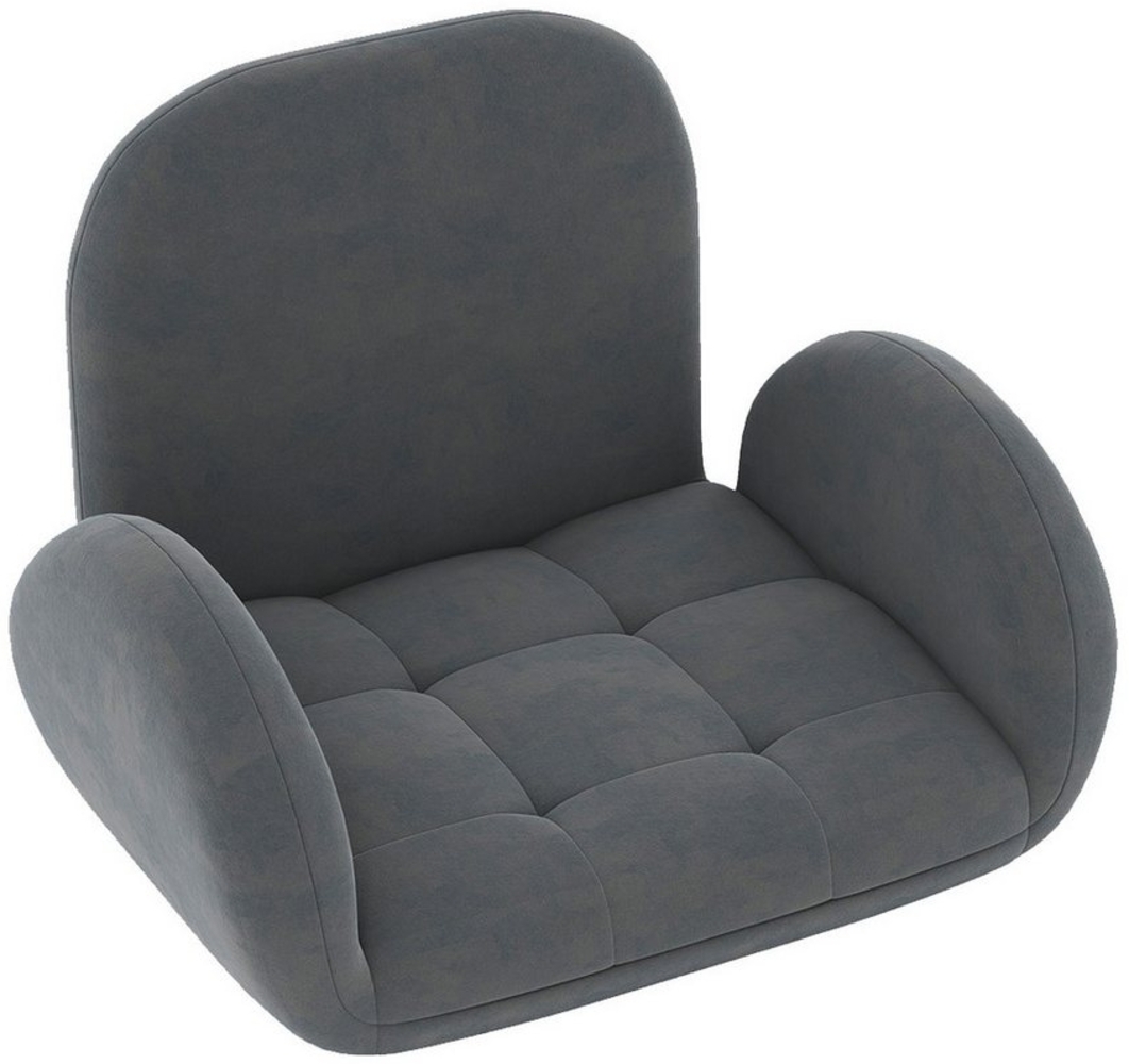 COSTWAY Relaxsessel, Bodenstuhl mit verstellbarer Rückenlehne, klappbar, gepolstert Bild 1