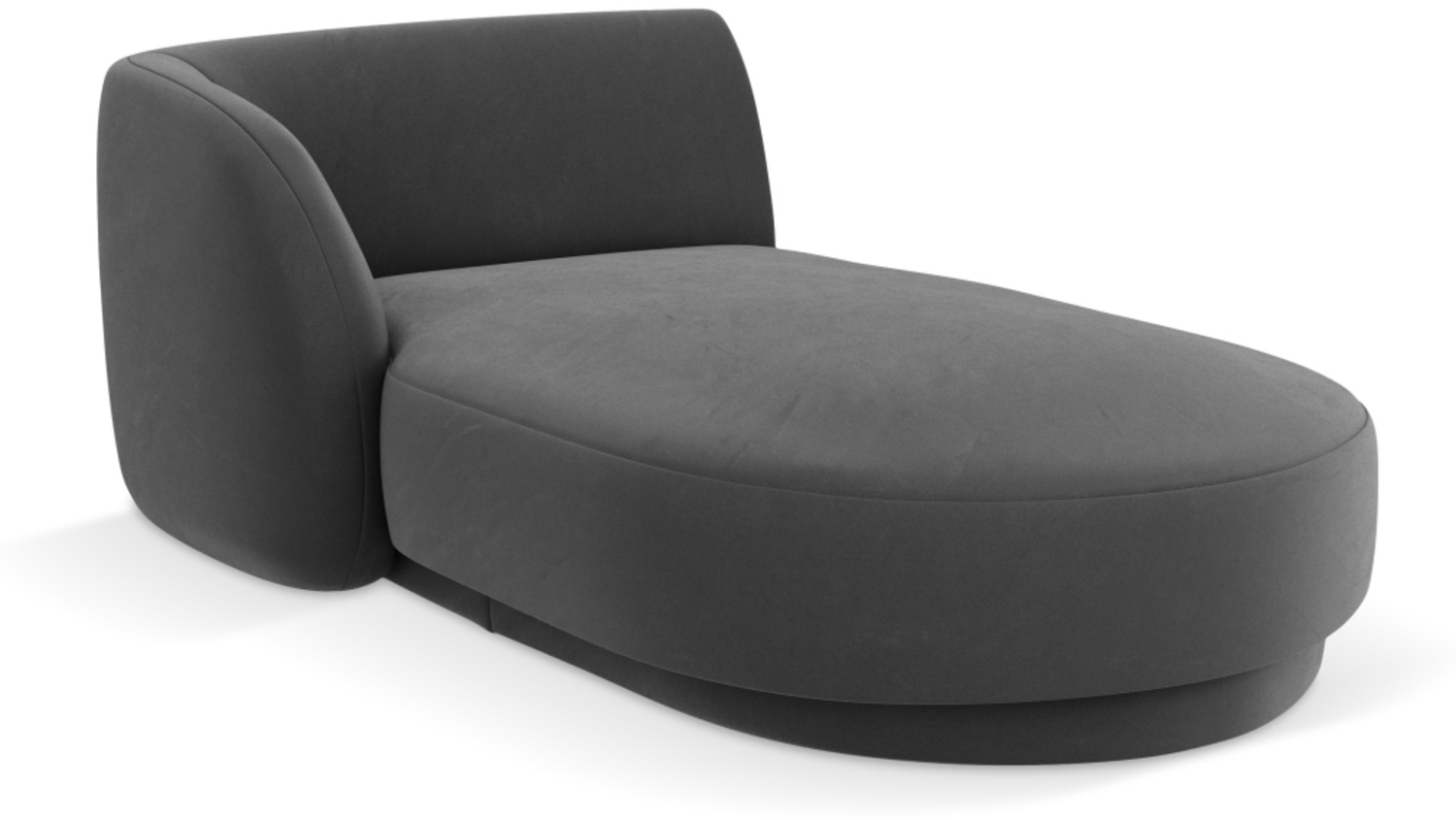 Micadoni Modul Miley 2-Sitzer Links Samtstoff Grau Bild 1