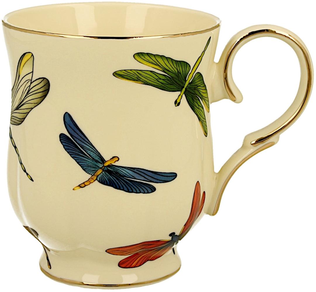 DUO ECRU Becher 450 ml DRAGONFLIES New Bone China Porzellan Bild 1