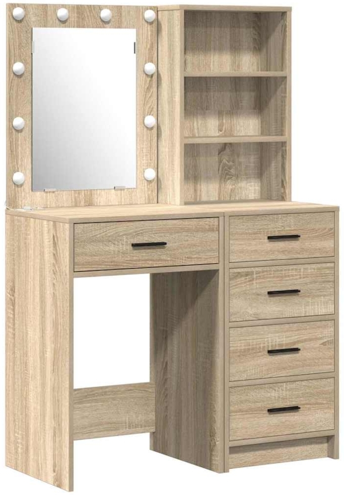 vidaXL Schminktisch 2 pcs Braun 50 x 41 x 135 cm Holzwerkstoff 3334202 Bild 1