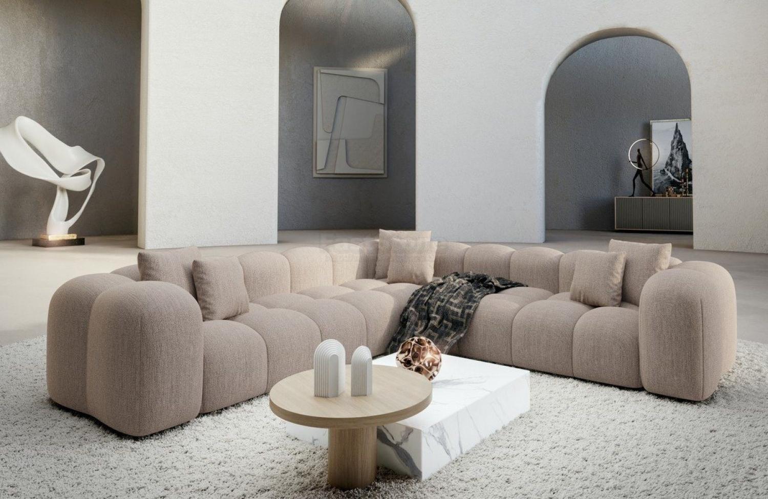 Sofa Dreams Ecksofa Modern Stoff Strukturtstoff Couch Sofa Formentera L Form Stoffsofa, Loungesofa Bild 1