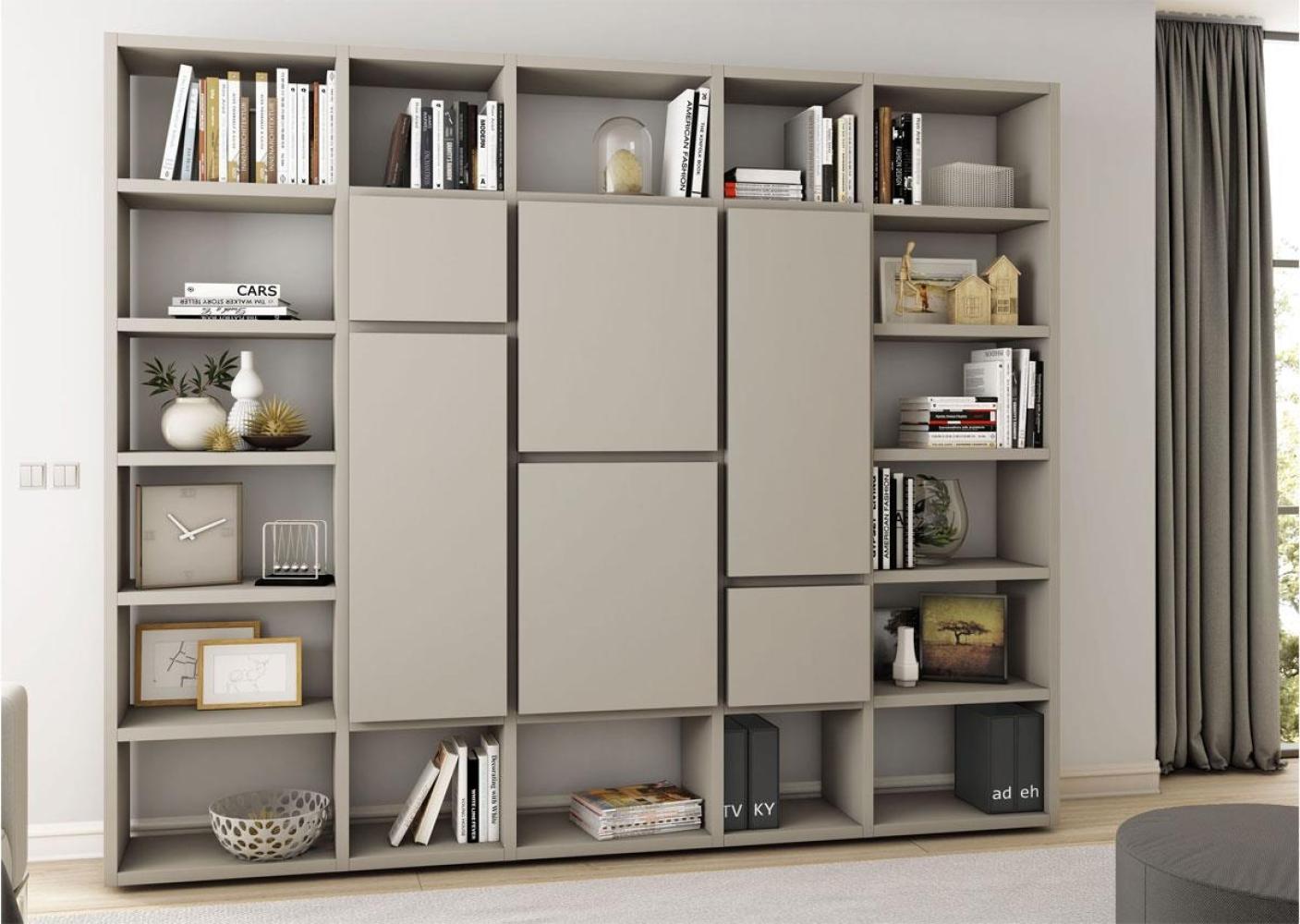 Regalwand TORO 85 System beige matt lackiert Bild 1