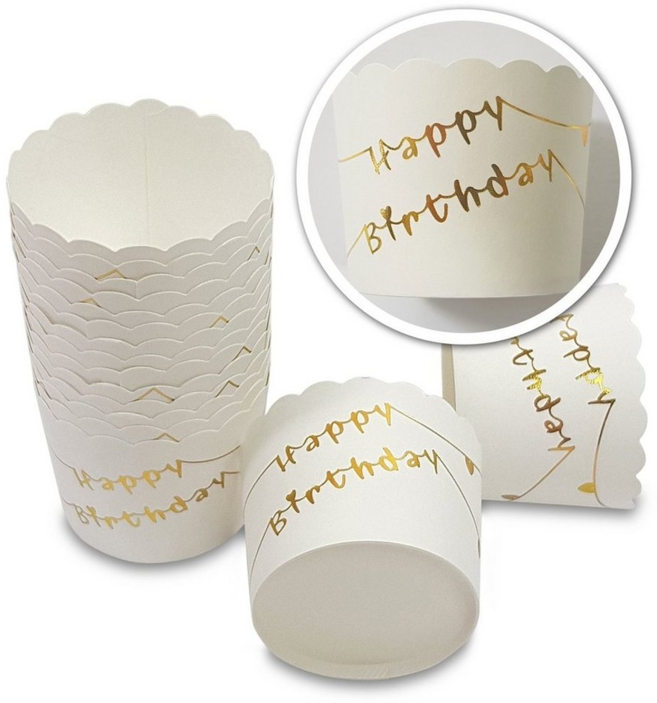 Frau WUNDERVoll Muffinform Muffin Backformen, groß Durchmesser 6,1 cm,Happy, (100-tlg) Bild 1