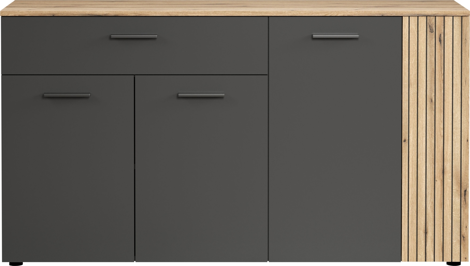 Sideboard Esteban in grau und Eiche Evoke 150 cm Bild 1