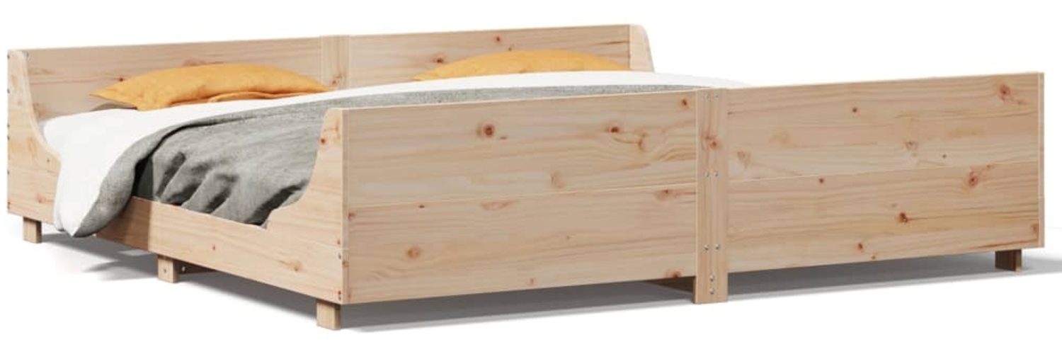 vidaXL Massivholzbett ohne Matratze 200x200 cm Kiefer 3302270 Bild 1