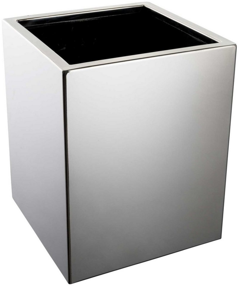 VIVANNO Blumentopf Edelstahl ACENTO CUBICO Würfel - Silber Poliert, 16x16x20 cm Bild 1
