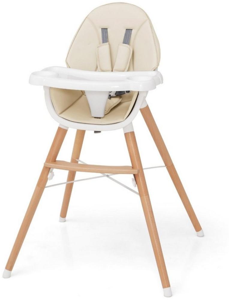 COSTWAY Hochstuhl Babyhochstuhl, 2in1 mit abnehmbarem Doppeltablett, bis 15kg Bild 1