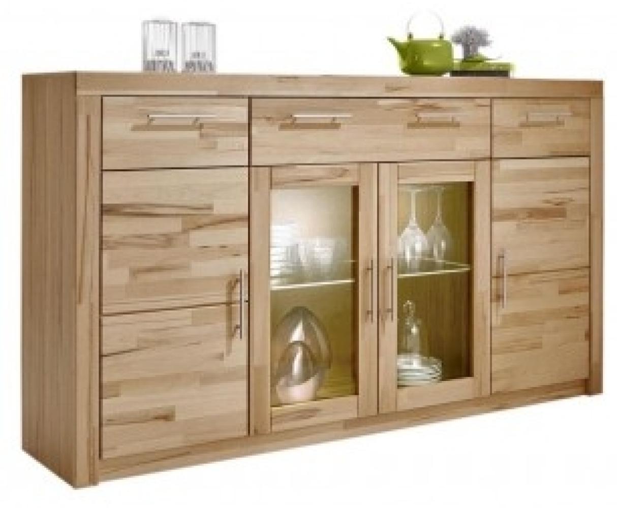 Highboard Anrichte Kommode Sideboard Kernbuche teilmassiv geölt Bild 1