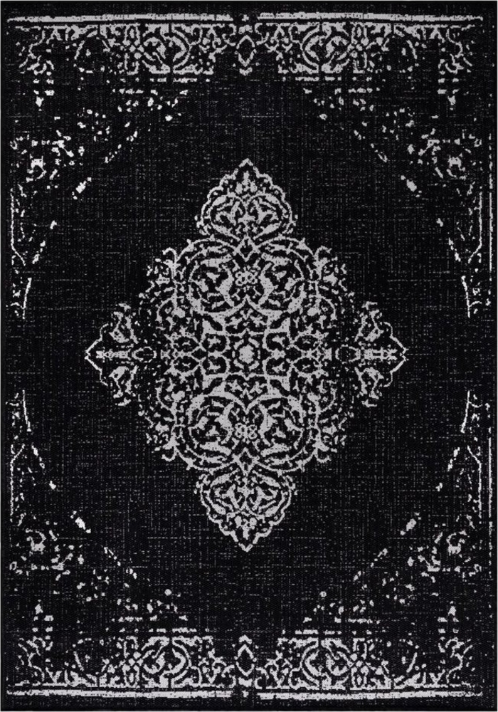 Outdoor Teppich Stefano Läufer - 80x250 cm - Schwarz Bild 1