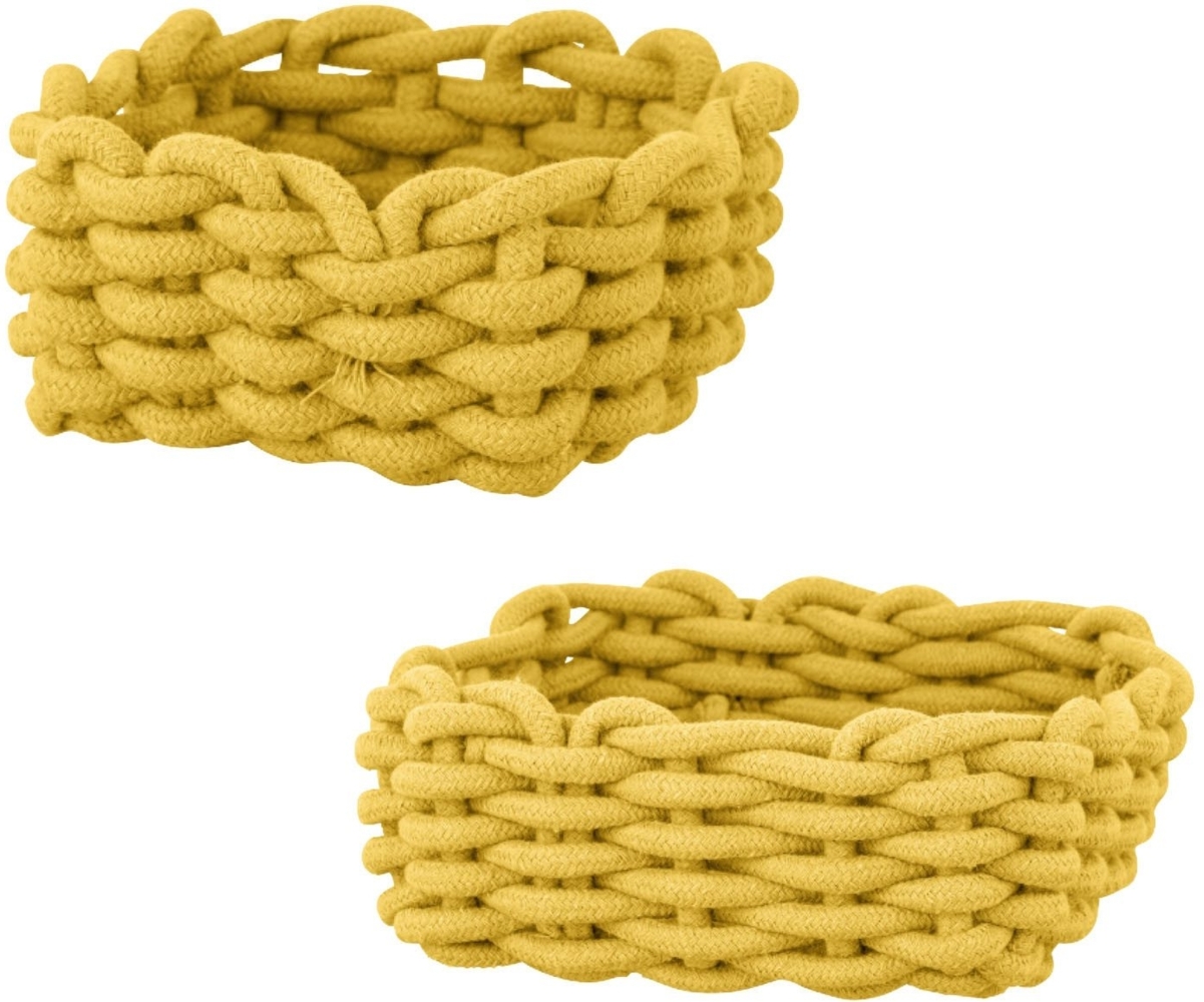 SCHÖNER WOHNEN-Kollektion Aufbewahrungskorb »Melara« (Set, 2 St), Badkörbe aus Cotton Rope zur Aufbewahrung von Badutensilien, 2 Größen Bild 1