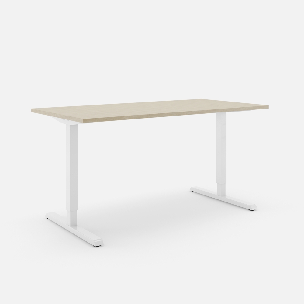 Steelforce 300 Schreibtisch - 160 , Eiche , Weiß Bild 1