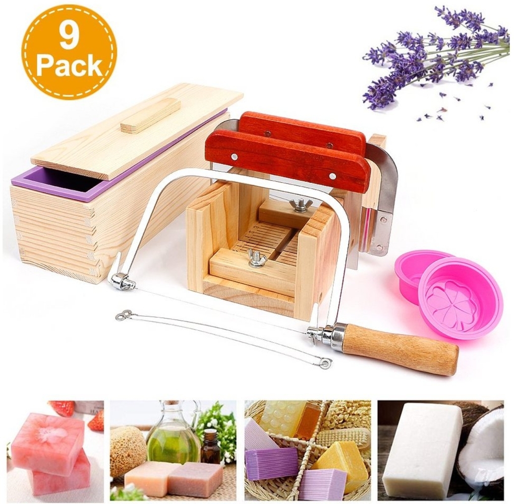 OSTWOLKE Silikonform 9pcs Seifenschneider Set Seifen Silikonform DIY Seifenherstellung, (9-tlg) Bild 1