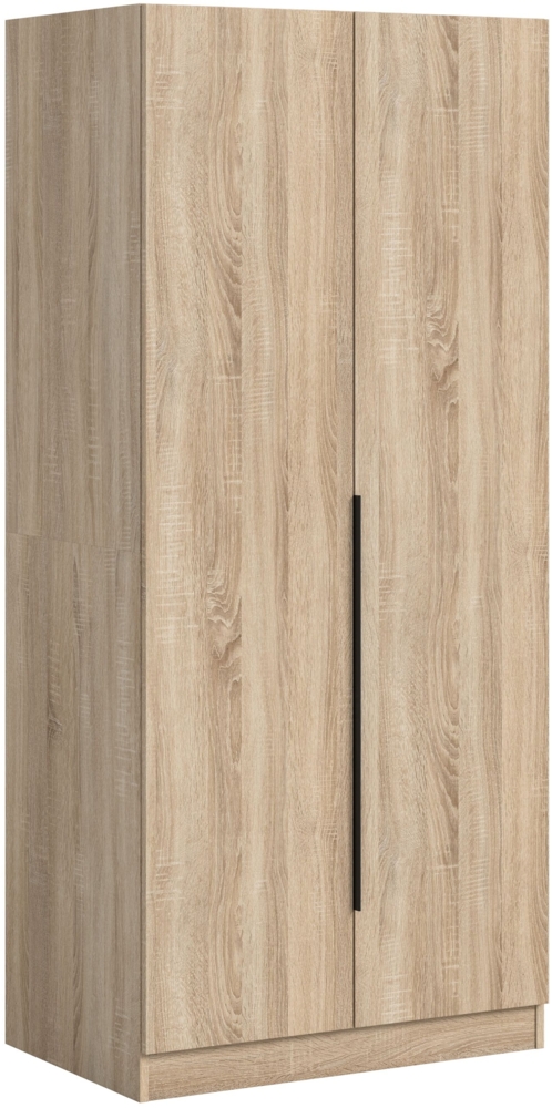 Kleiderschrank Alvas 2-türig (B/H/T: 80x180x52 cm) in Sonoma Eiche Nachbildung und Sonoma Eiche Nachbildung Bild 1