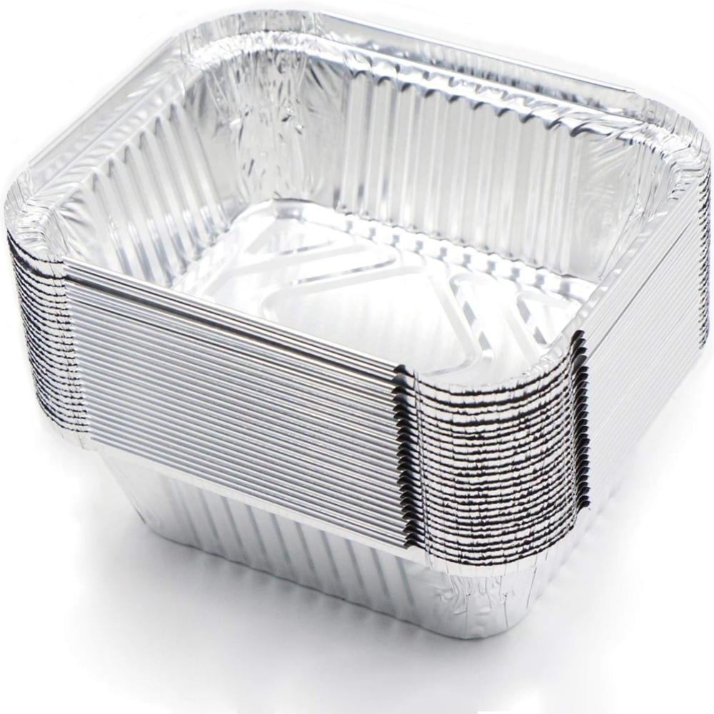 Grill Aluschalen 25 x Grillschale Einweg Schalen Aluminiumfolie 15x12x5cm 400ml Bild 1