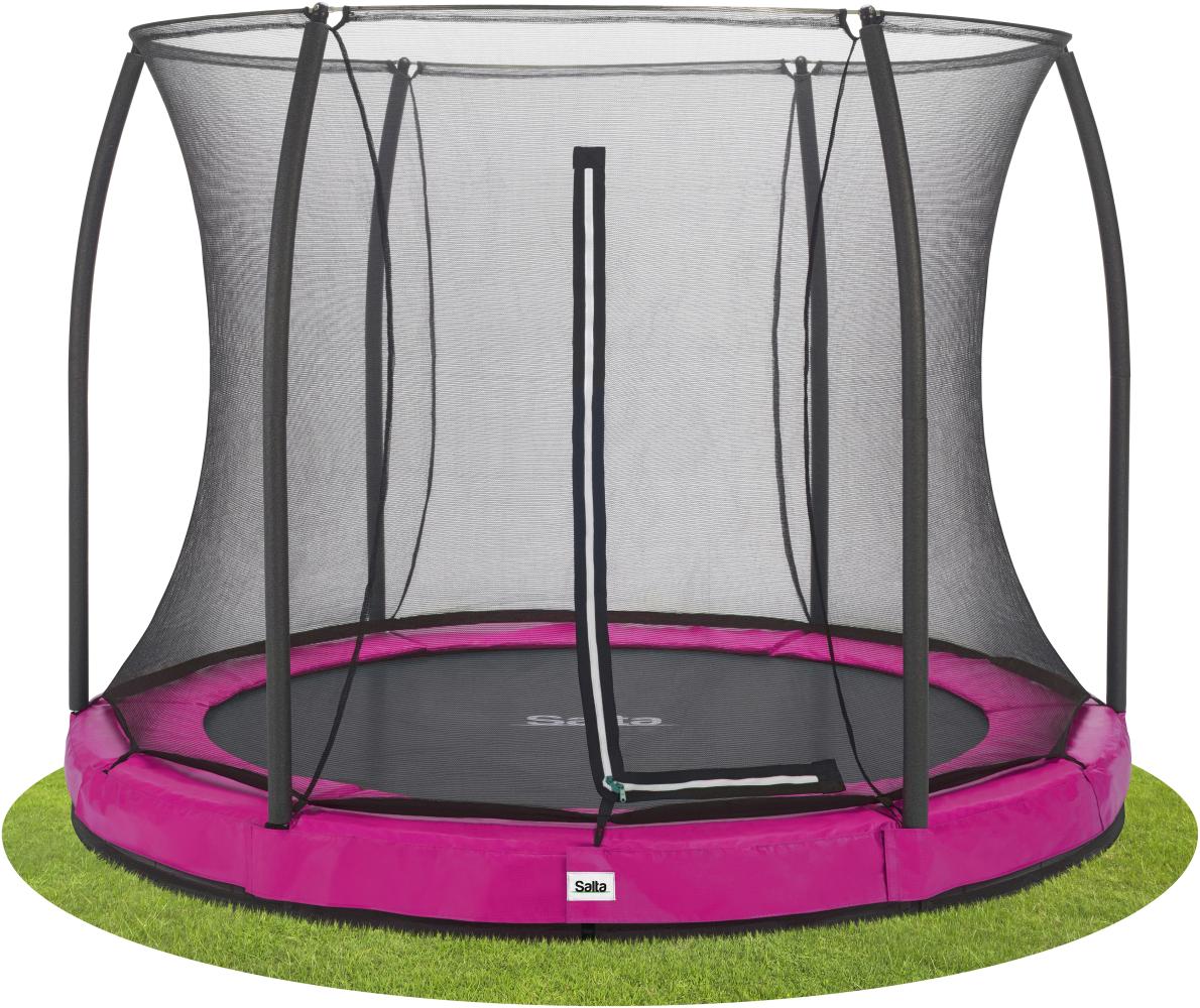 Salta 'Comfort Edition Ground' Rundes Bodentrampolin mit Netz, pink, 213 cm Bild 1