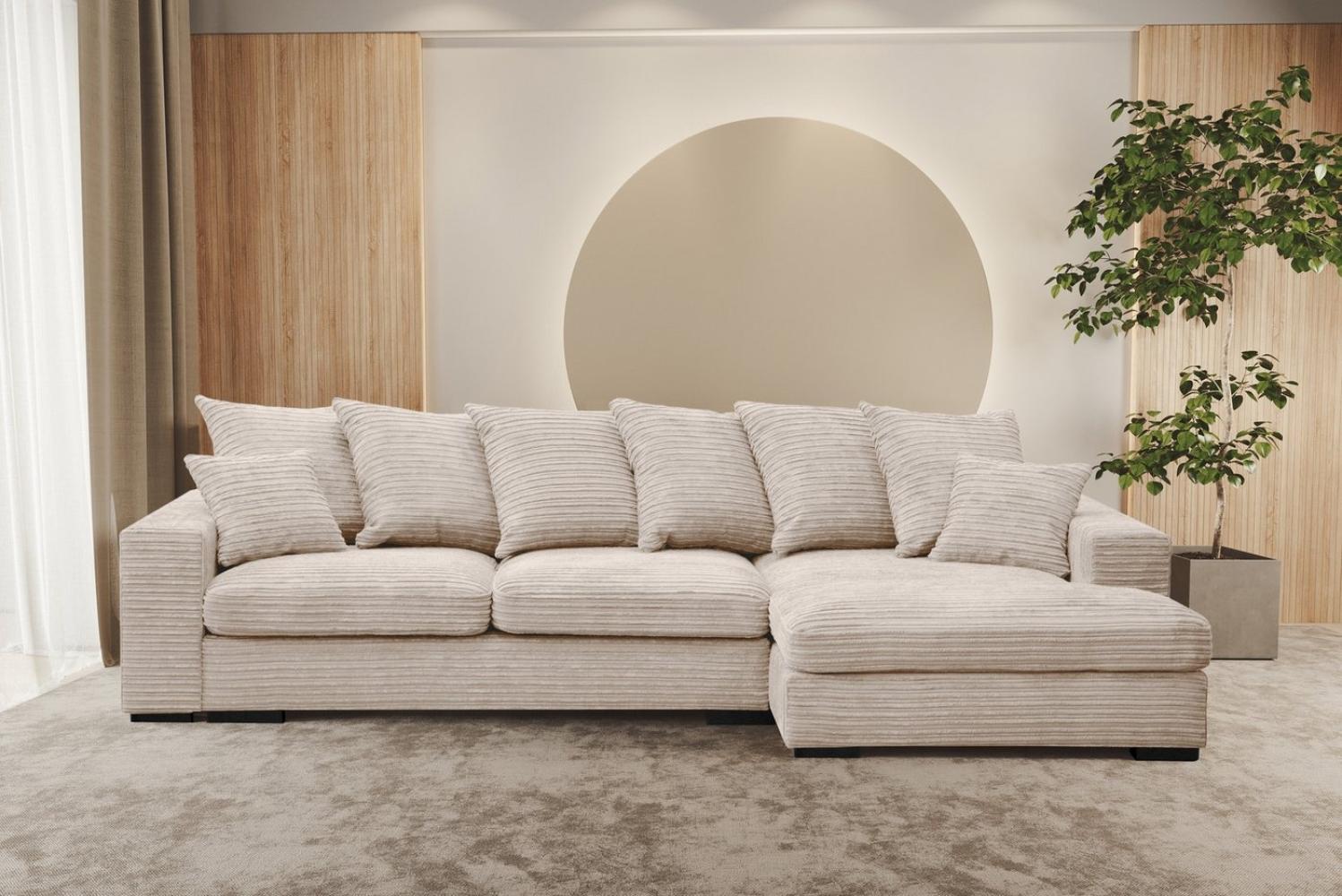 Kaiser Möbel Ottomane Ecksofa Sofa L-form, Couch L-form Gabon stoff Zoom Ottomane Bild 1