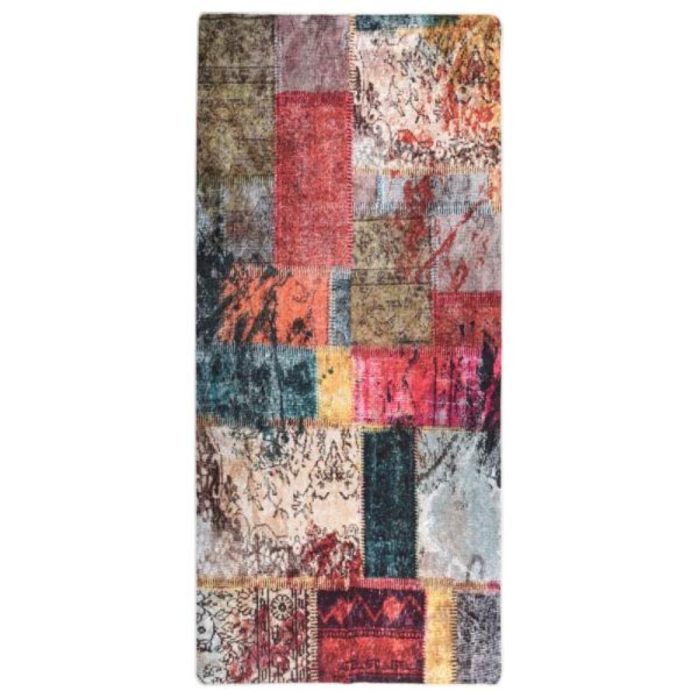 vidaXL Teppich Waschbar Patchwork 80x300 cm Mehrfarbig Rutschfest 337965 Bild 1