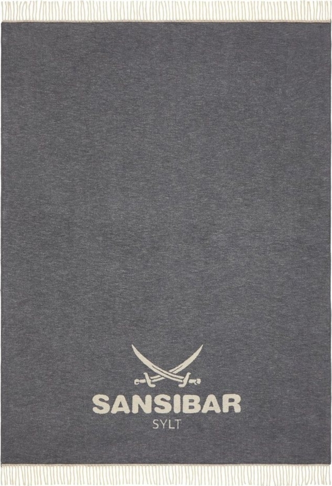 Plaid Wohndecke Jacquard Scotch Decke mit dekorativem Logo und Fransen, Sansibar Sylt, Wohndecke mit eingefasster Ziernaht und Fransen Bild 1