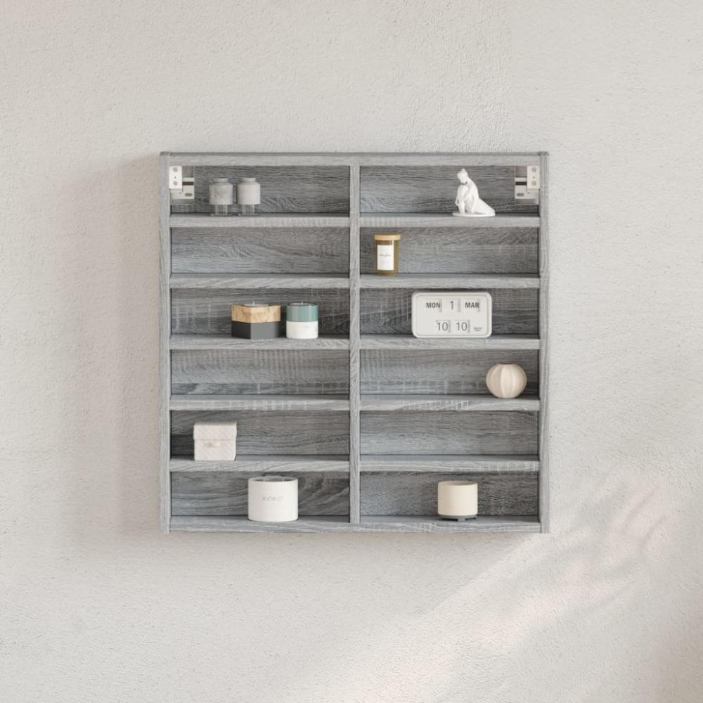 vidaXL Vitrinenschrank Grau Sonoma 60x8,5x58 cm Holzwerkstoff 847966 Bild 1