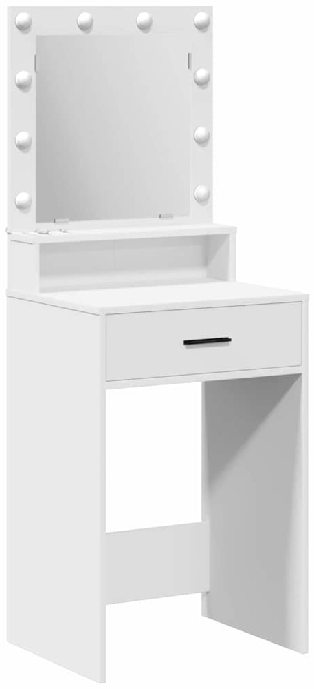 vidaXL Schminktisch mit Schubladen Weiß 50 x 41 x 135 cm Holzwerkstoff 865091 Bild 1