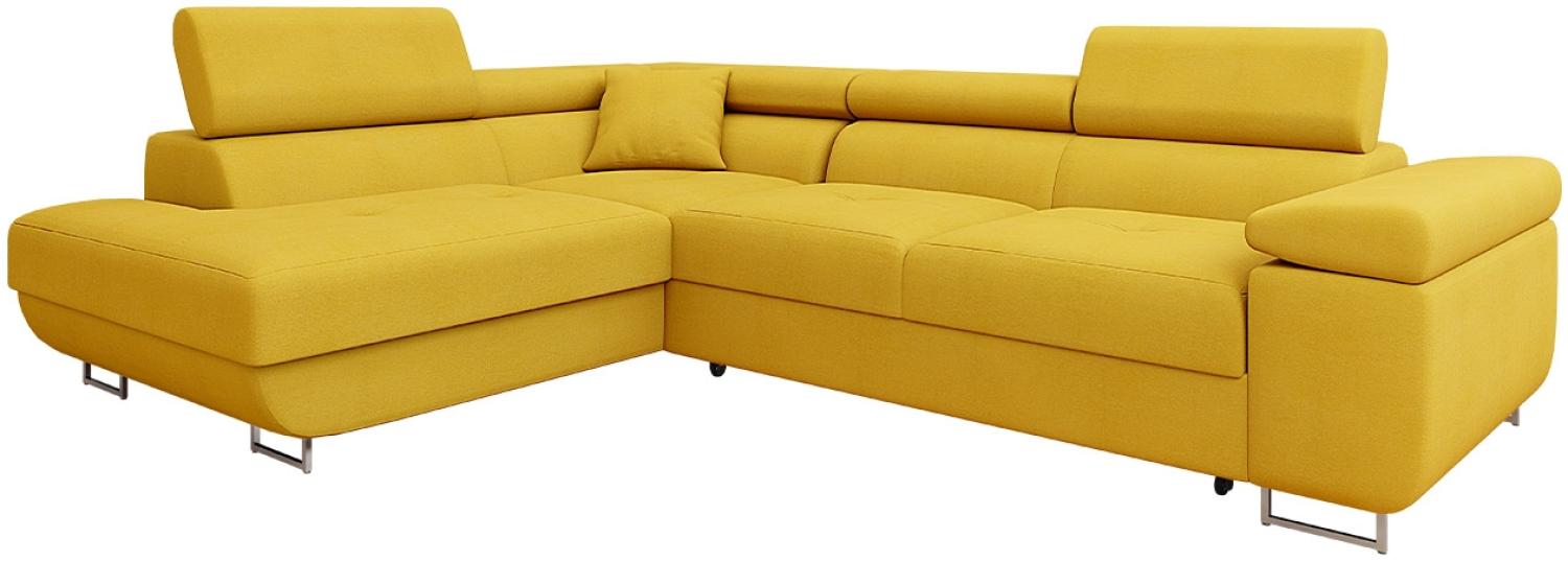 Ecksofa Torezio Premium mit Einstellbare Kopfstützen, Bettkasten und Schlaffunktion (Farbe: Otusso 14, Seite: Links) Bild 1